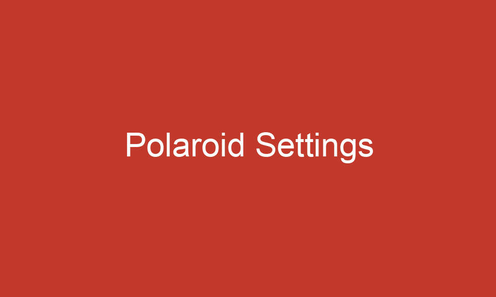 polaroid settings 12934