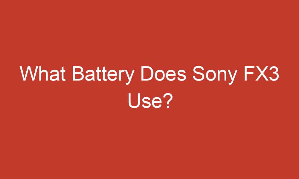 what battery does sony fx3 use 13121 1